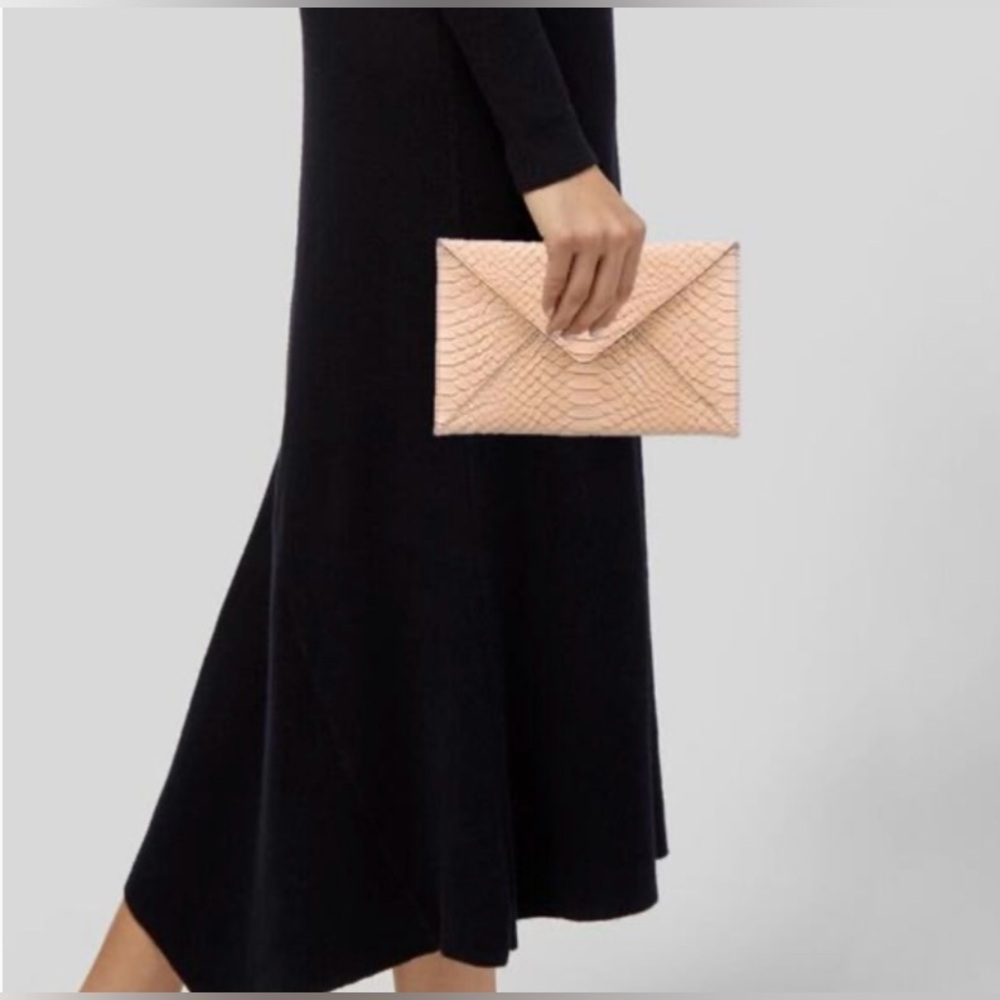 Loeffler Randall Python Embossed Envelope Clutch - image 1
